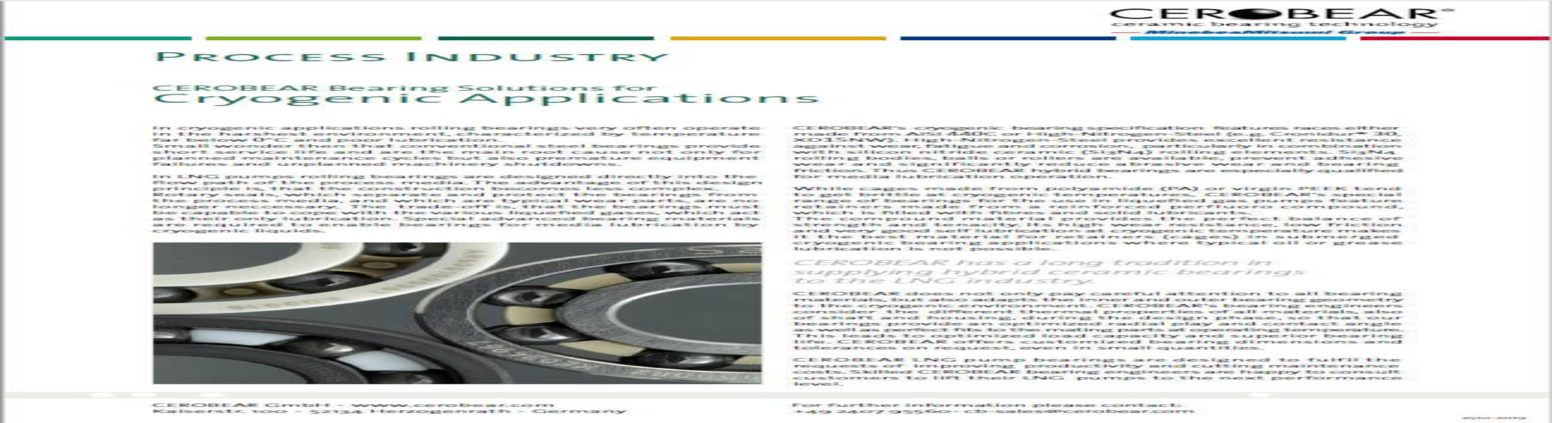 CEROBEAR Rolling Bearing Solutions for Cryogenic Applications Cerobear